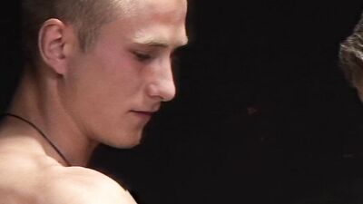 First gay experience on he public toilete with strong cock jerking until squirting