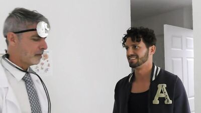 Horny doctor lets his patient shove his cock into his asshole