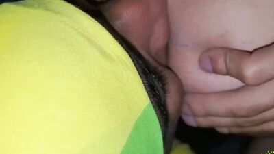 Teen Sucking Black Dick and Balls Trying to get me Hard!