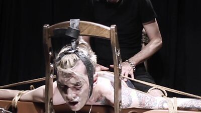 Nicky bound, dirty face, drooling, tickling feet
