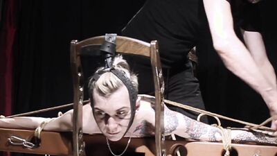 Nicky bound, dirty face, drooling, tickling feet