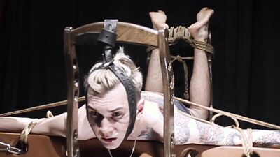 Nicky bound, dirty face, drooling, tickling feet