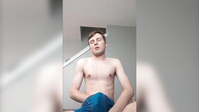 Stripping, Fucking My Fleshlight, then Cumming on My Own Face