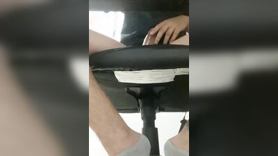 Drawing Student Gets Horny Doing Homework And Blows His Load On The Table