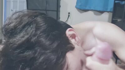 POV: 18 yr old Boyfriend Gives Amazing Deepthroat BJ Until Facial