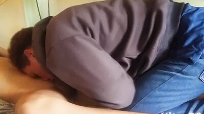 Sucking my roommate dick after the gym