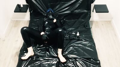 Anal toys, latex pup accidentally cum