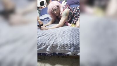 Hot Latino Slut Twerking and Playing with Dildo
