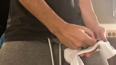 boy is cumming on his socks in austria