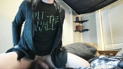 Cute Femboy Twink Plays with New Toy