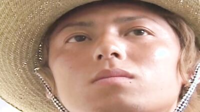 Young japanese guy posing in front of camera while jerking his cock until he cums