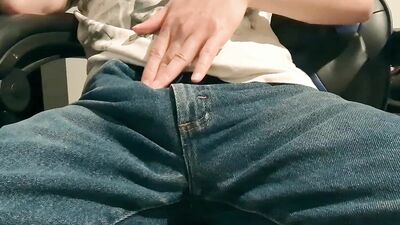 Cock Teasing in Jeans
