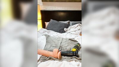 Jock wrecking hole and gaping huge dildo Pt. 2