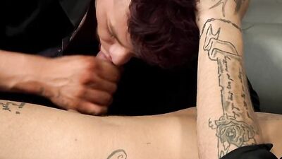 Tattooed jock Mickey Taylor anal fucked by hung Lee Will