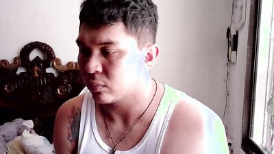 Atrapado con la polla gruesa en la boca