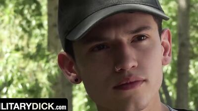 Young Private Loick Gauthier Gets The Ass-Pounding Of His Life From Jake Lotti - Military Dick
