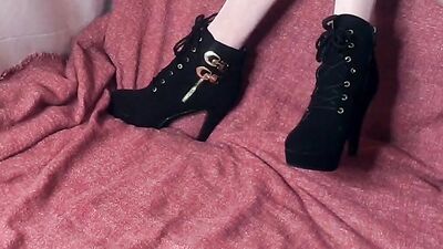high heels slow-motion cd sissy black high heels (only heels)