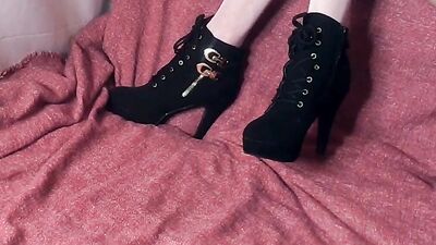 high heels slow-motion cd sissy black high heels (only heels)
