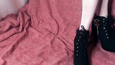 high heels slow-motion cd sissy black high heels (only heels)