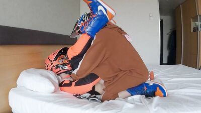 Blond BF fucks me in Fox MX with snowboard boots