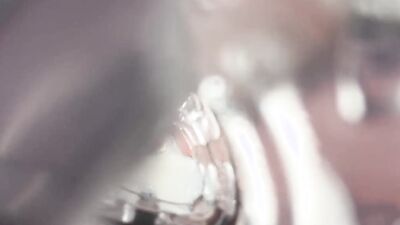 Jerk off with flashlight and cum inside.