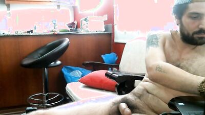 close up jerk off and cum big hairy dick