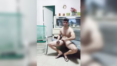 Hoy latin Guy masturbation with facial Expression