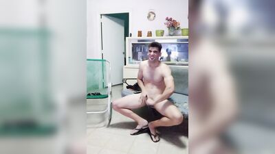 Hoy latin Guy masturbation with facial Expression