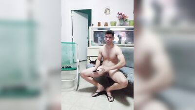 Hoy latin Guy masturbation with facial Expression