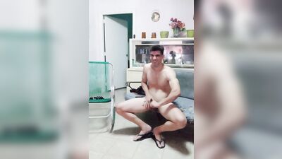 Hoy latin Guy masturbation with facial Expression