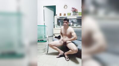 Hoy latin Guy masturbation with facial Expression