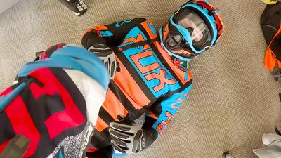 Sniff, lick, trample by friends mx boots and getting jerked off
