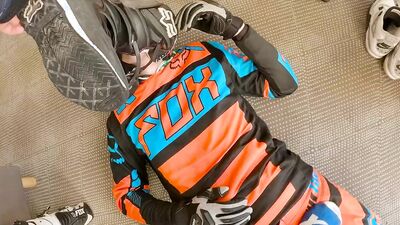 Sniff, lick, trample by friends mx boots and getting jerked off
