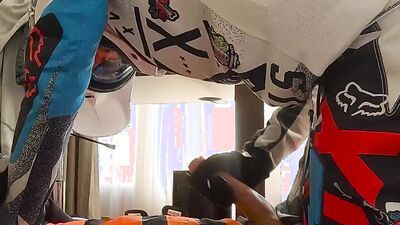Sniff, lick, trample by friends mx boots and getting jerked off