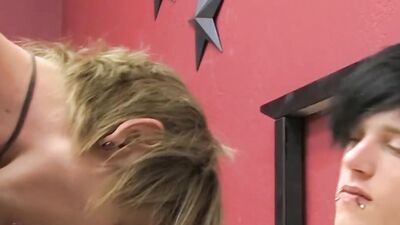 Slim gay twinks Miles Pride and Danny Tyler anal fucking