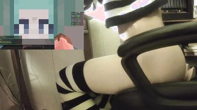 Riding a dildo until I can beat a game of Minecraft TNT Run