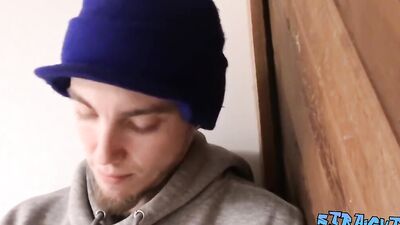 Straight thug Blinx masturbating while showing off tattoos