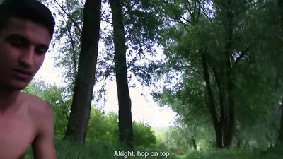 Czech twinks are bonking in the woods in this hot 3some