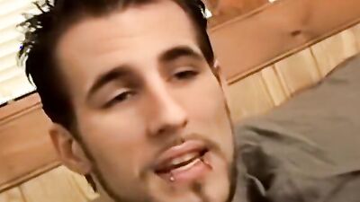 Two straight blokes are jerking their cocks in front of tv