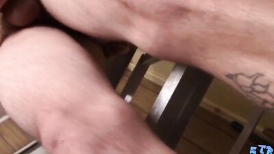 Straight bloke is jerking his schlong in his amateur close-up video