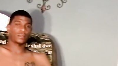 Skinny dude strokes his BBC in front of the camera
