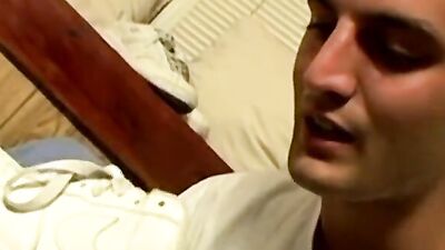 Perverted bloke jerks his prick in front of the camera