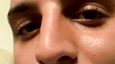 Perverted bloke jerks his prick in front of the camera