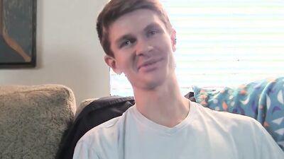 Hung skinny amateur Aidan Young masturbates and cums solo