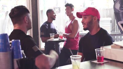 Gay firefighters Michael and Dillon fuck in the club