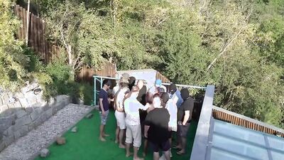 Bareback party on the rooftop