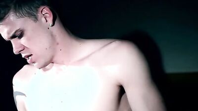 gay moans in pleasure while having his ass hammered