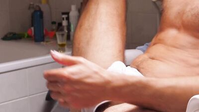 JOI in sexy underwear and olive oil with lots of moans and creamy cumshot