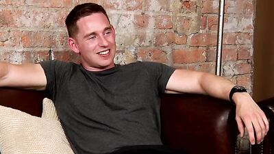 Gay hunk Jonas Jackson hot solo cock stroking effort
