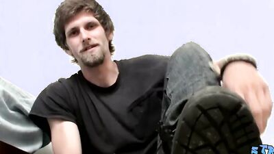 Cute straight thug Apollo Delion rubs his dick solo and cums